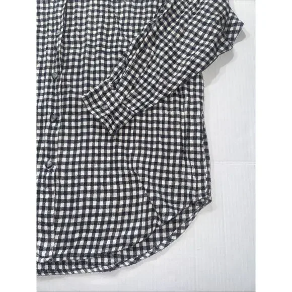 Vintage Punch Tartan Plaid Shirt Size M Black/White Left Breast Pocket - Picture 5 of 10